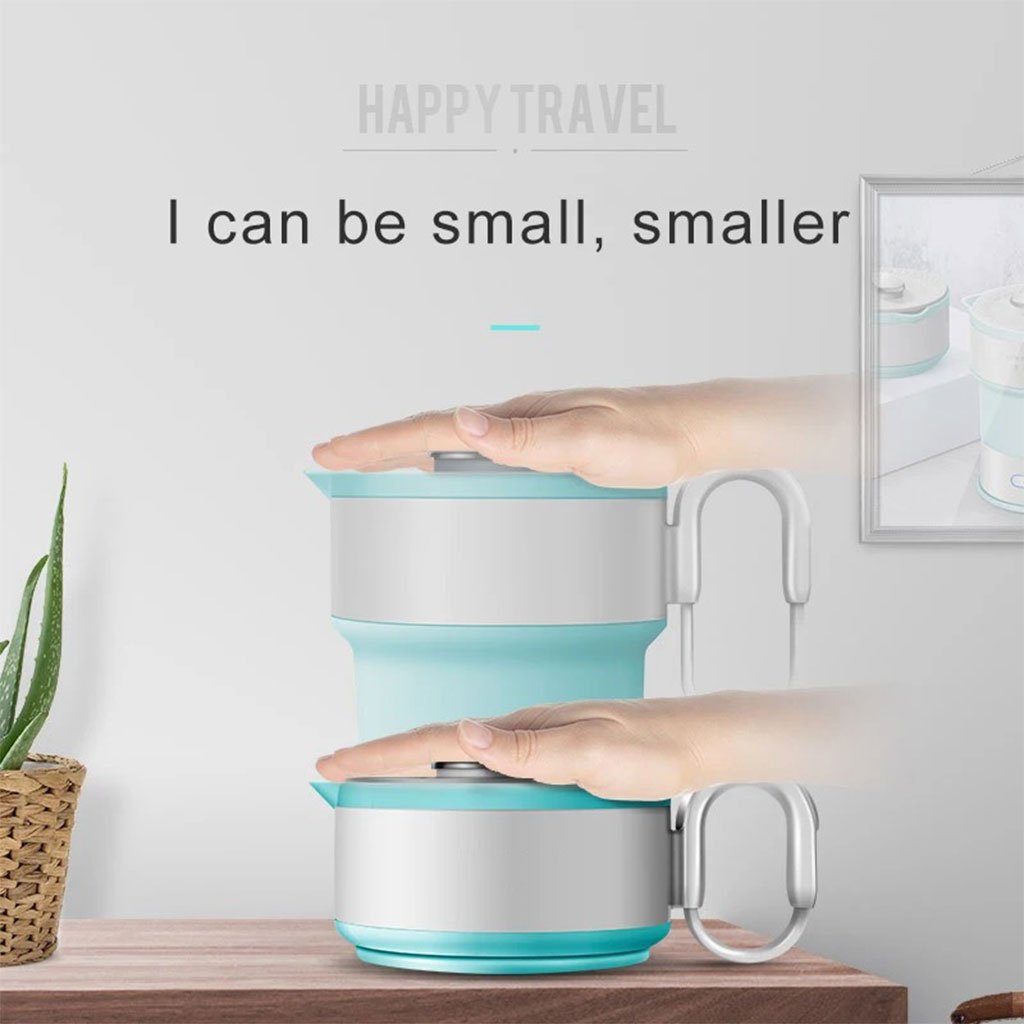 Bouilloire Électrique Pliable en Silicone Alimentaire avec Gobelet Pliable – غلاية مياه قابلة للطي ومحمولة
