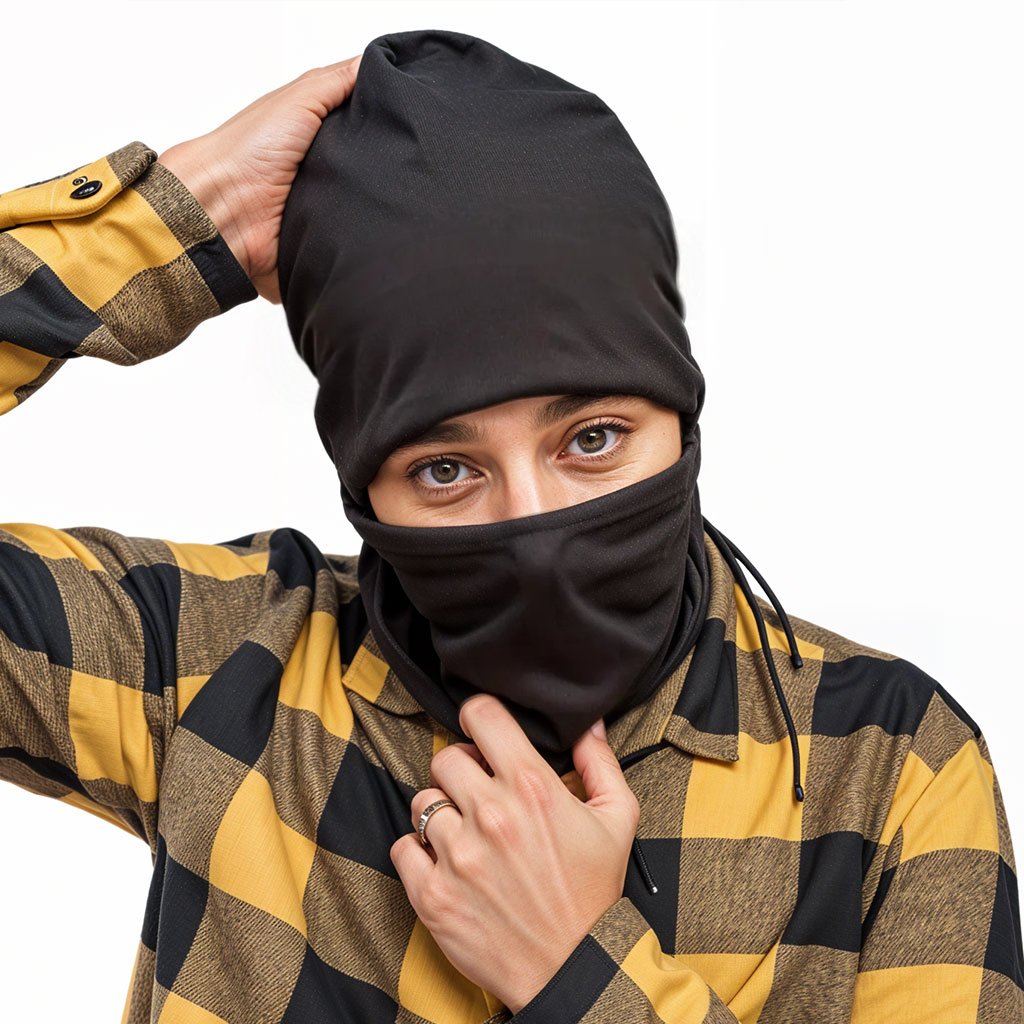 Cagoule Full-Face pour une protection complète du visage noir V2 – قناع وجه كامل