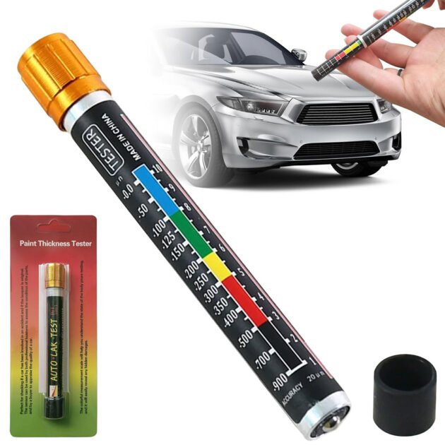 Testeur d’épaisseur de peinture avec échelle de pointe magnétique pour voitures