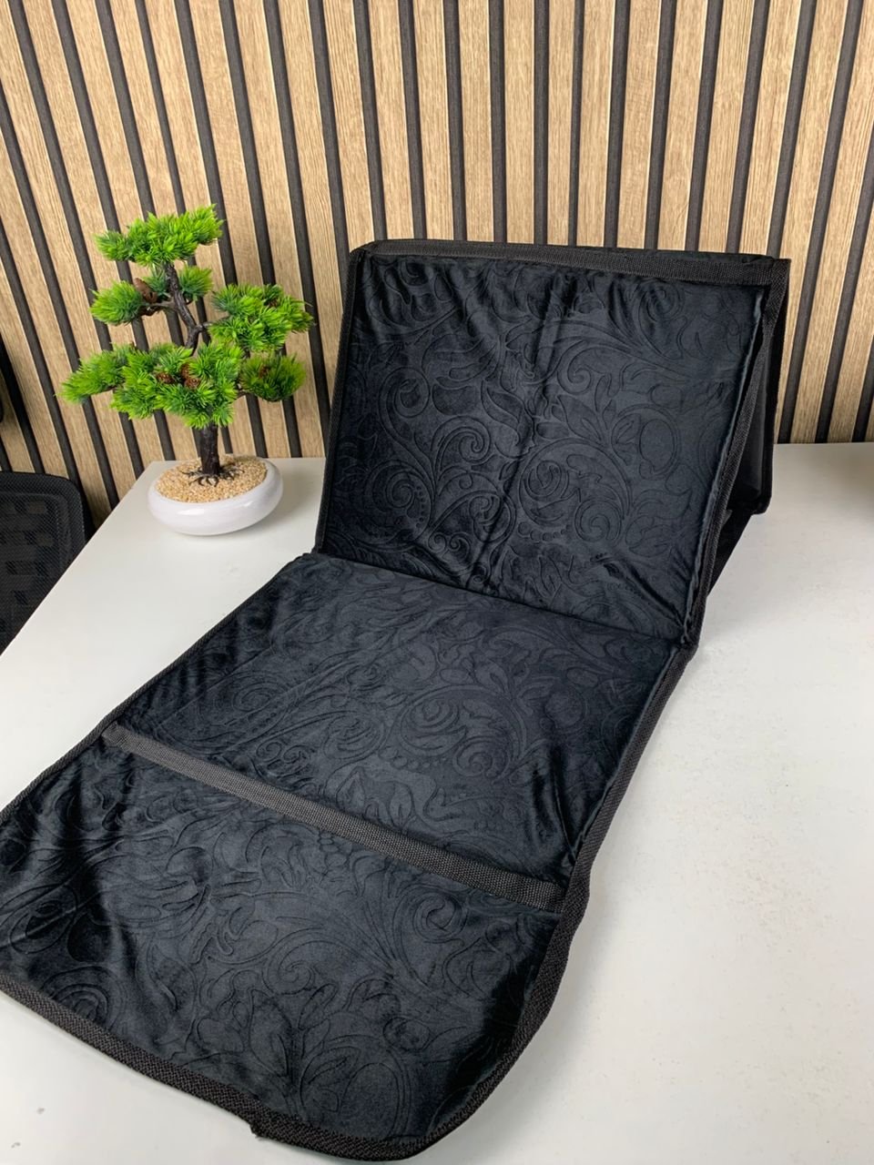 Tapis de Prière Sultan Pliable avec Dossier et Poche Arrière V2 – سجادة صلاة سلطان قابلة للطي مع مسند ظهر