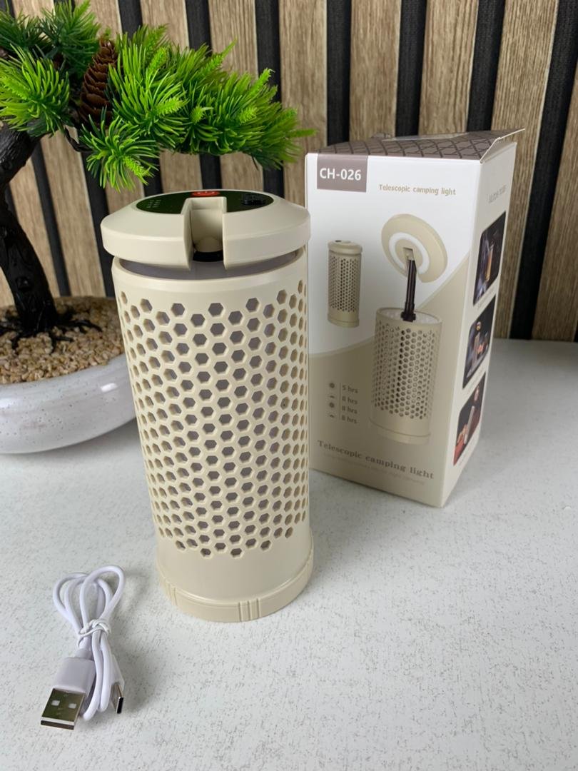 Lampe de camping design en nid d’abeille avec 3 couleurs variable rechargeable
