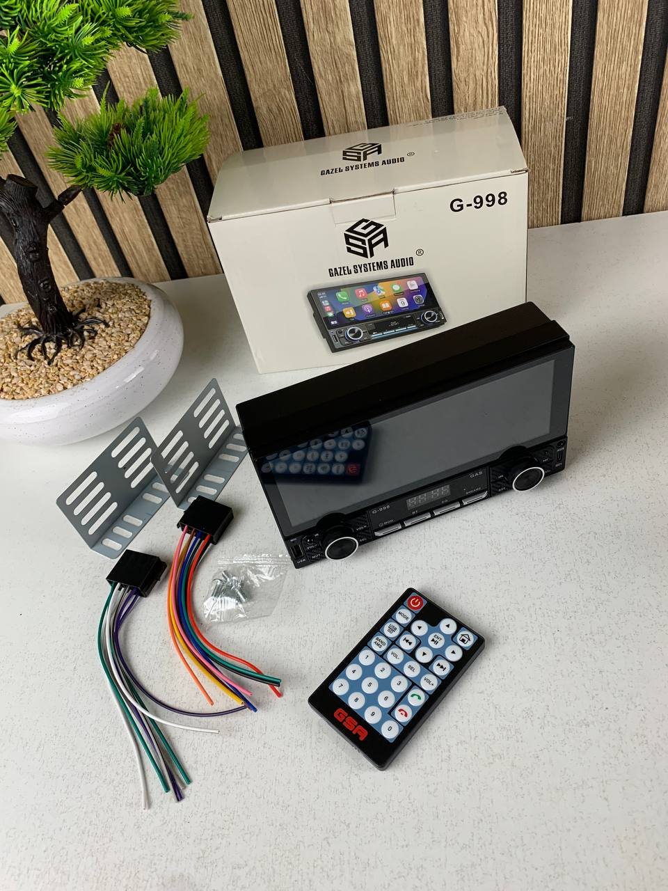 Autoradio 2-DIN avec écran tactile, USB-C, Bluetooth, Wi-Fi, CarPlay et Android Auto – جهاز راديو سيارة