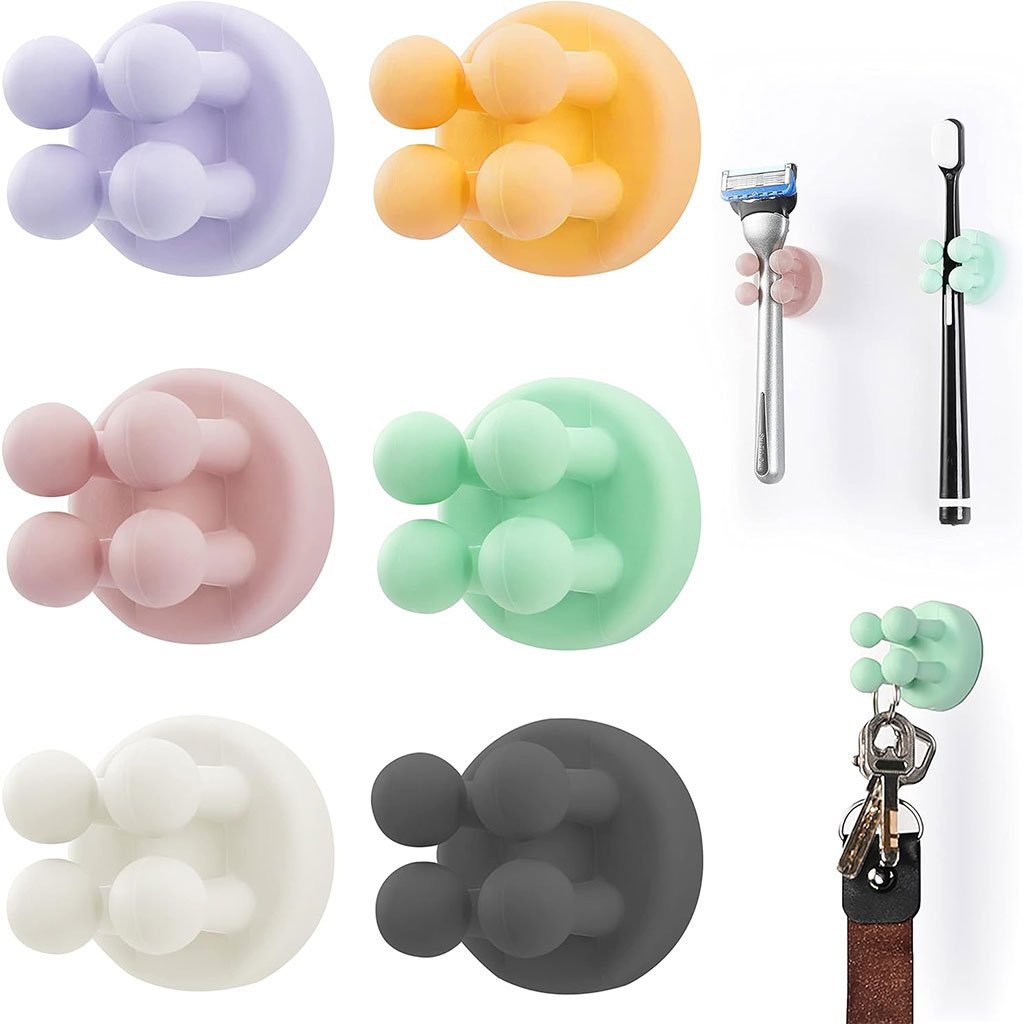 Ensemble de 10 attaches en silicone à fixer au mur multifonctionnels – طقم تثبيت أغراض على الحائط