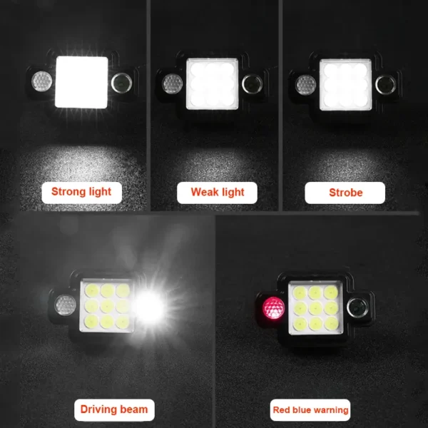 Lampe frontale Portable COB+XPG multifonctionnelle magnétique USB TYPE-C